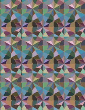 Geometrik şekilli kusursuz desen vektör çizimi