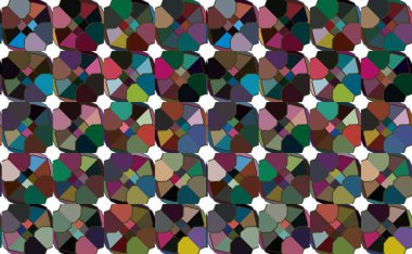 Geometrik şekilli kusursuz desen vektör çizimi