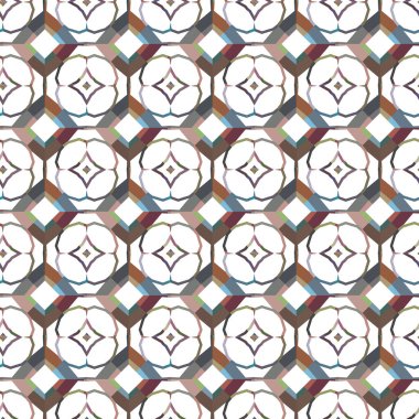 Geometrik şekilli kusursuz desen vektör çizimi