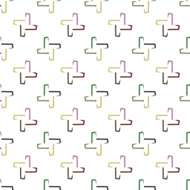 Geometrik şekilli kusursuz desen vektör çizimi