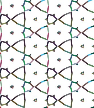 Geometrik şekilli kusursuz desen vektör çizimi