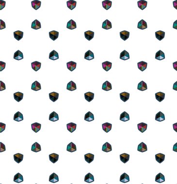 Geometrik şekilli kusursuz desen vektör çizimi