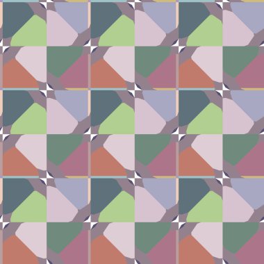 Geometrik şekilli kusursuz desen vektör çizimi
