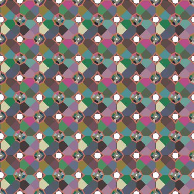 Geometrik şekilli kusursuz desen vektör çizimi