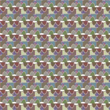 Geometrik şekilli kusursuz desen vektör çizimi