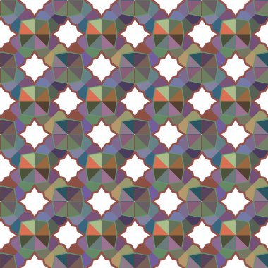 Geometrik şekilli kusursuz desen vektör çizimi