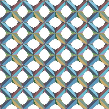 Geometrik şekilli kusursuz desen vektör çizimi