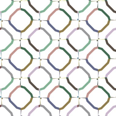 Geometrik şekilli kusursuz desen vektör çizimi