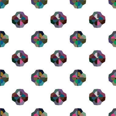 Geometrik şekilli kusursuz desen vektör çizimi