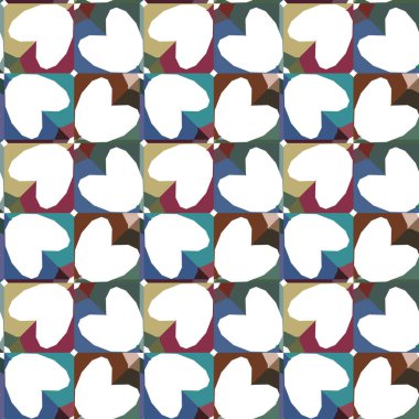 Geometrik şekilli kusursuz desen vektör çizimi