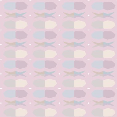 Geometrik şekilli kusursuz desen vektör çizimi