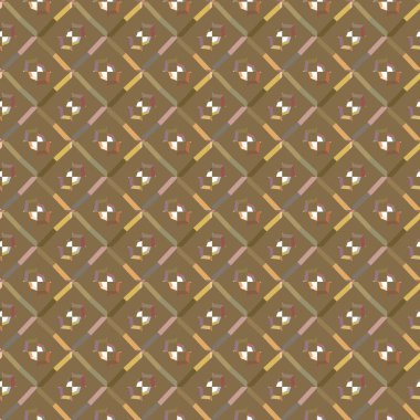 Geometrik şekilli kusursuz desen vektör çizimi