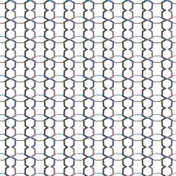 Sömlöst Mönster Med Geometriska Former Vektor Illustration — Stock vektor