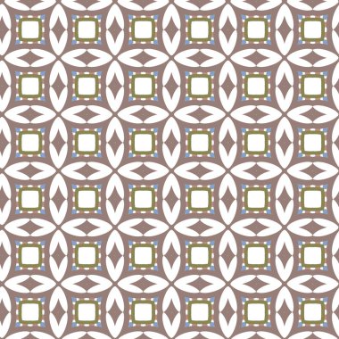 Geometrik şekilli kusursuz desen vektör çizimi