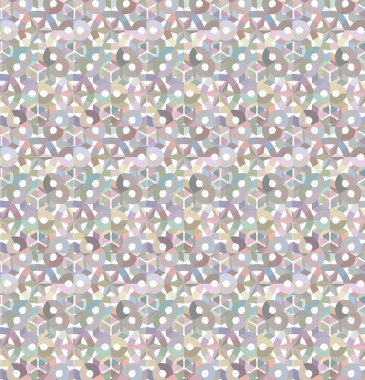 Geometrik şekilli kusursuz desen vektör çizimi