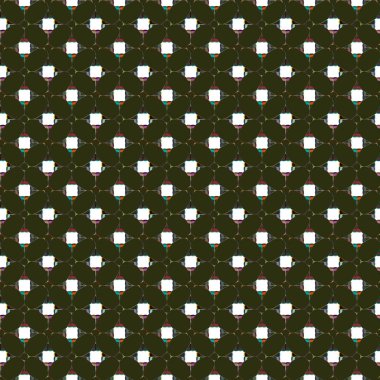 Geometrik şekilli kusursuz desen vektör çizimi