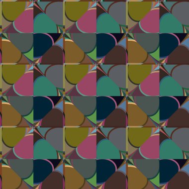 Geometrik şekilli kusursuz desen vektör çizimi