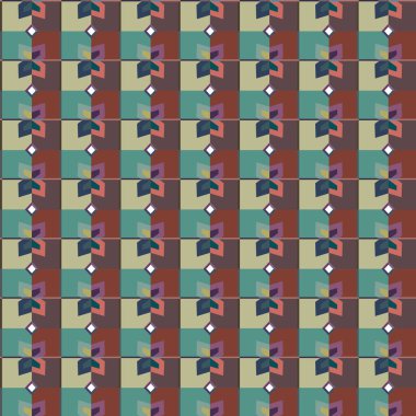 Geometrik şekilli kusursuz desen vektör çizimi