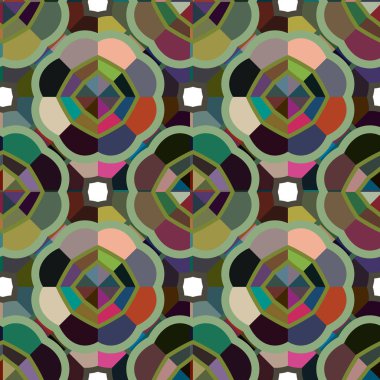 Geometrik şekilli kusursuz desen vektör çizimi