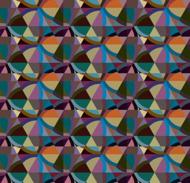 Geometrik şekilli kusursuz desen vektör çizimi