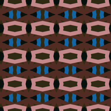 Geometrik şekilli kusursuz desen vektör çizimi