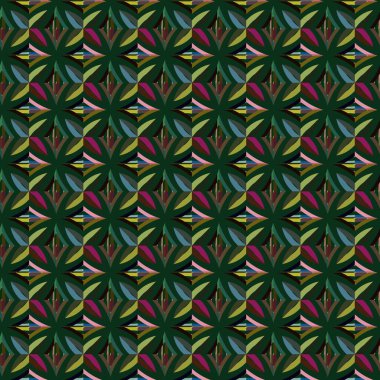 Geometrik şekilli kusursuz desen vektör çizimi