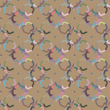 Geometrik şekilli kusursuz desen vektör çizimi