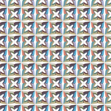 Geometrik şekilli kusursuz desen vektör çizimi