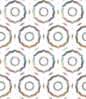 Geometrik şekilli kusursuz desen vektör çizimi