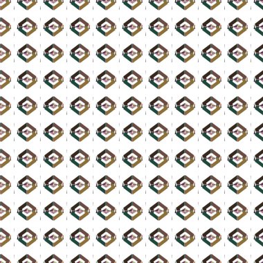 Geometrik şekilli kusursuz desen vektör çizimi