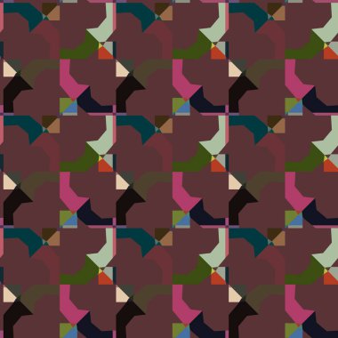 Geometrik şekilli kusursuz desen vektör çizimi