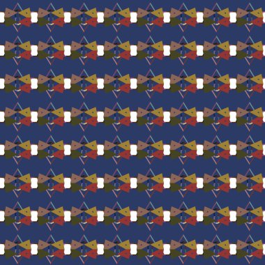 Geometrik şekilli kusursuz desen vektör çizimi