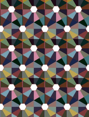 Geometrik şekilli kusursuz desen vektör çizimi