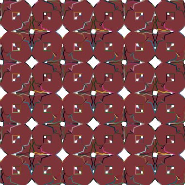 Geometrik şekilli kusursuz desen vektör çizimi