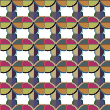 Geometrik şekilli kusursuz desen vektör çizimi