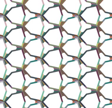 Geometrik şekilli kusursuz desen vektör çizimi