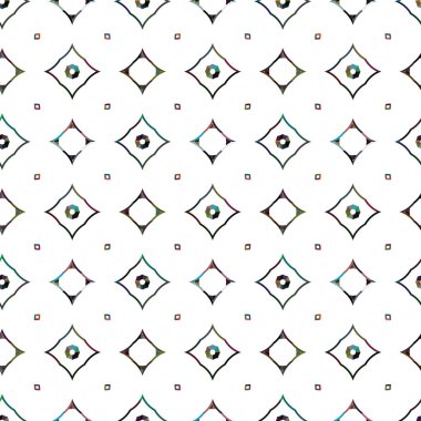 Geometrik şekilli kusursuz desen vektör çizimi