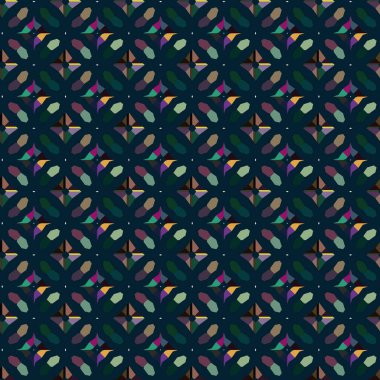 Geometrik şekilli kusursuz desen vektör çizimi