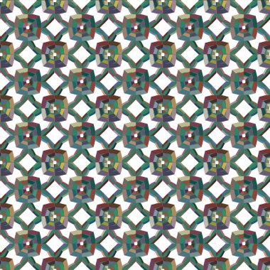 Geometrik şekilli kusursuz desen vektör çizimi