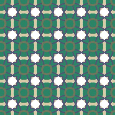 Geometrik şekilli kusursuz desen vektör çizimi