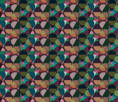 Geometrik şekilli kusursuz desen vektör çizimi