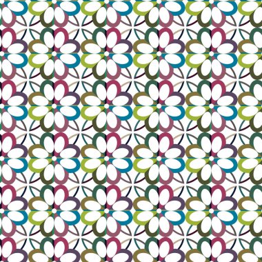 Geometrik şekilli kusursuz desen vektör çizimi