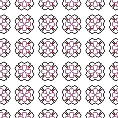 Geometrik şekilli kusursuz desen vektör çizimi