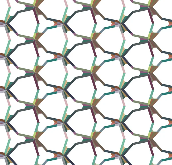 具有几何形状矢量插图的无缝图案 — 图库矢量图片