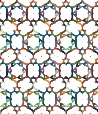 Geometrik şekilli kusursuz desen vektör çizimi