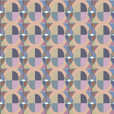 Geometrik şekilli kusursuz desen vektör çizimi