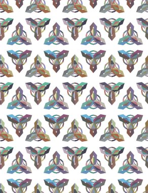 Geometrik şekilli kusursuz desen vektör çizimi