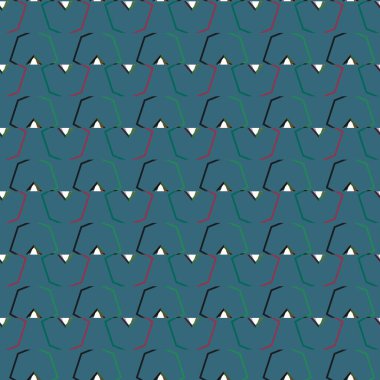 Geometrik şekilli kusursuz desen vektör çizimi