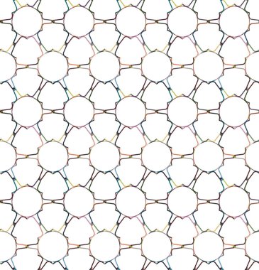 Geometrik şekilli kusursuz desen vektör çizimi