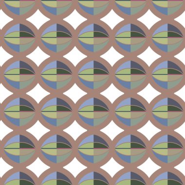 Geometrik şekilli kusursuz desen vektör çizimi